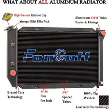 3 Row Aluminum Radiator For 1971 1972 1973 Ford Mustang Mercury Cougar V8 Gas Us