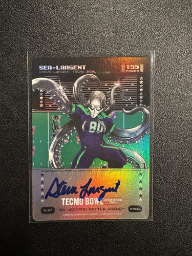 Steve Largent 2026 Bo Jackson Battle Arena Tecmo Bowl On-Card Auto HOF Steel