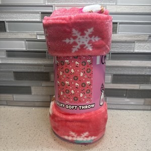 New Hello Kitty Christmas Festive Kitty 60" x 46" Silky Soft Throw Plush Blanket