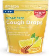 Basic Care Sugar Free Honey Lemon Cough Drops, 140 Count Compare to Halls 