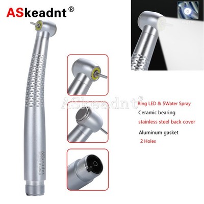 Dental Shadowless Ring LED E-generator High Speed Handpiece 5 Water Spary 2Holes