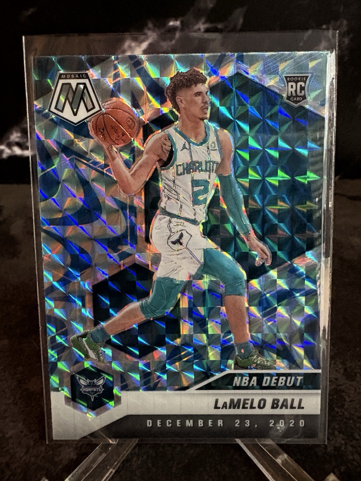 2020-21 Panini Mosaic - NBA Debut LaMelo Ball #262 Reactive Blue Prizm (RC)
