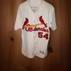 MLB Game Worn Majestic St. Louis Cardinals Albert Jersey Size 44 Cardinales Rare