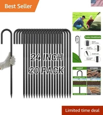 Versatile 24 Inch Rebar Stakes with Chisel Points - Perfect for Camping & Fences