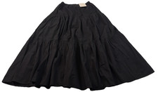 STR Womens Long Skirt Elastic Waist Black Size Large
