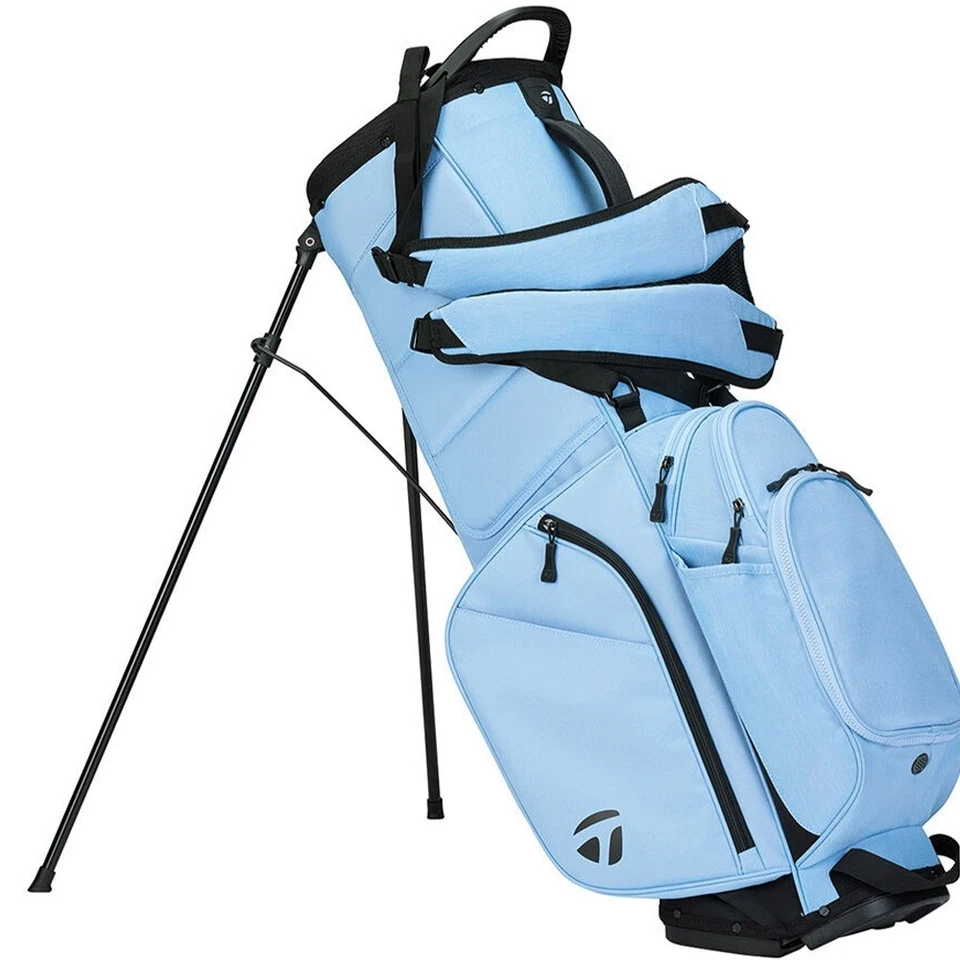 Bolsa de golf TaylorMade FlexTech Crossover azul claro de pie Foto 3 de 4