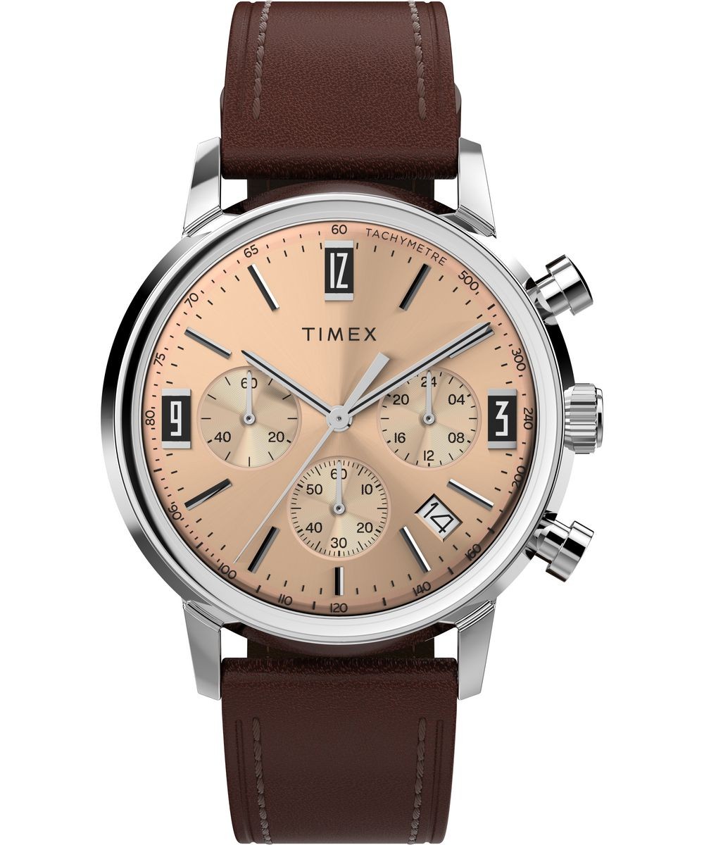 Timex Brown Mens Chronograph Watch Marlin Chrono TW2W51400