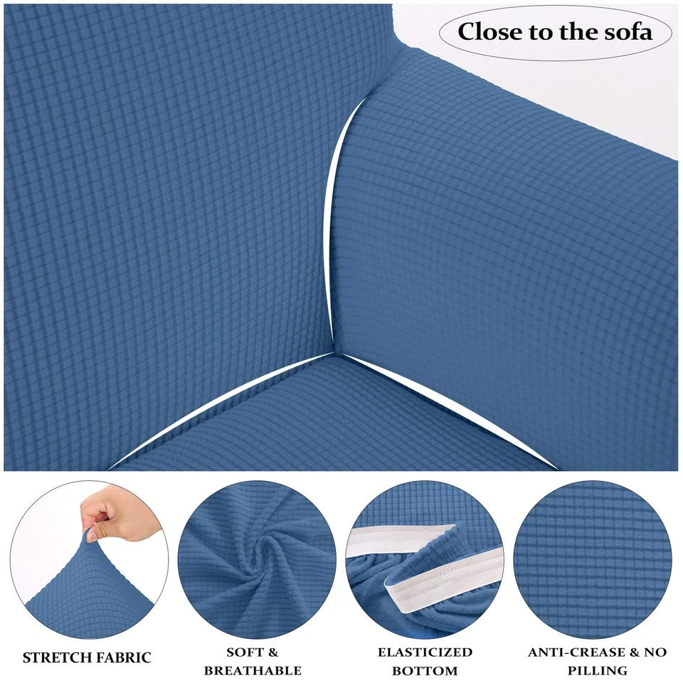 2 Sitzer Sesselschoner Liegestuhlbezug Sesselhusse Sesselschoner für Fernsehs... - Bild 4 von 4