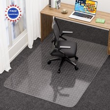 Office Chair Mat Low Pile Carpet 46 x 72 Clear Plastic Floor Protector Heavy