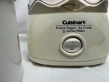 Cuisinart ICE-20 Automatic 1.5 Quart Ice Cream Frozen Yogurt Sorbet Maker White 