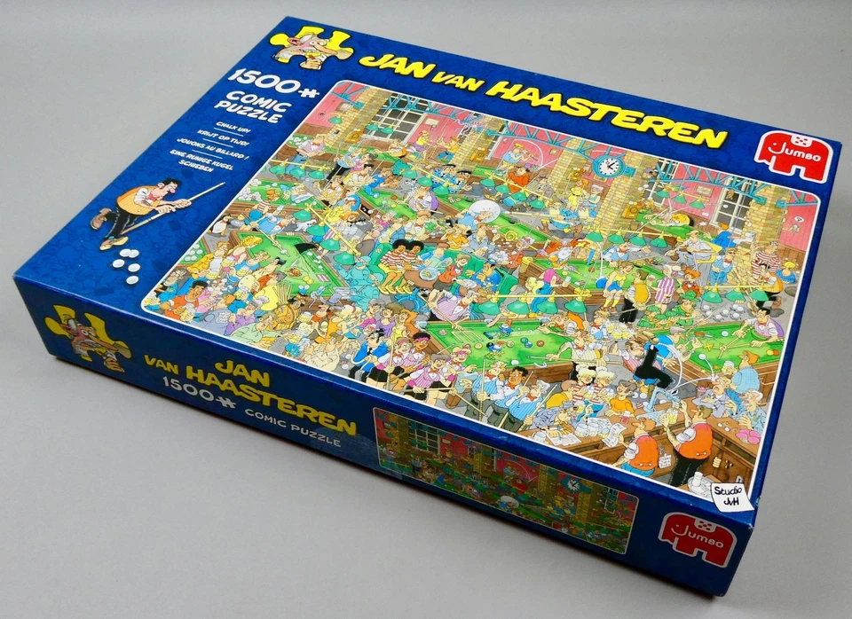 Jumbo 1500 Comic Jigsaw Puzzle – Jan Van Haasteren 'Chalk Up! - (8+) - NEW - image 3 of 4