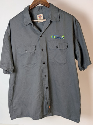Dickies grau Intrepid Concepts bestickt Arbeitshemd Herren XL Utility Wear