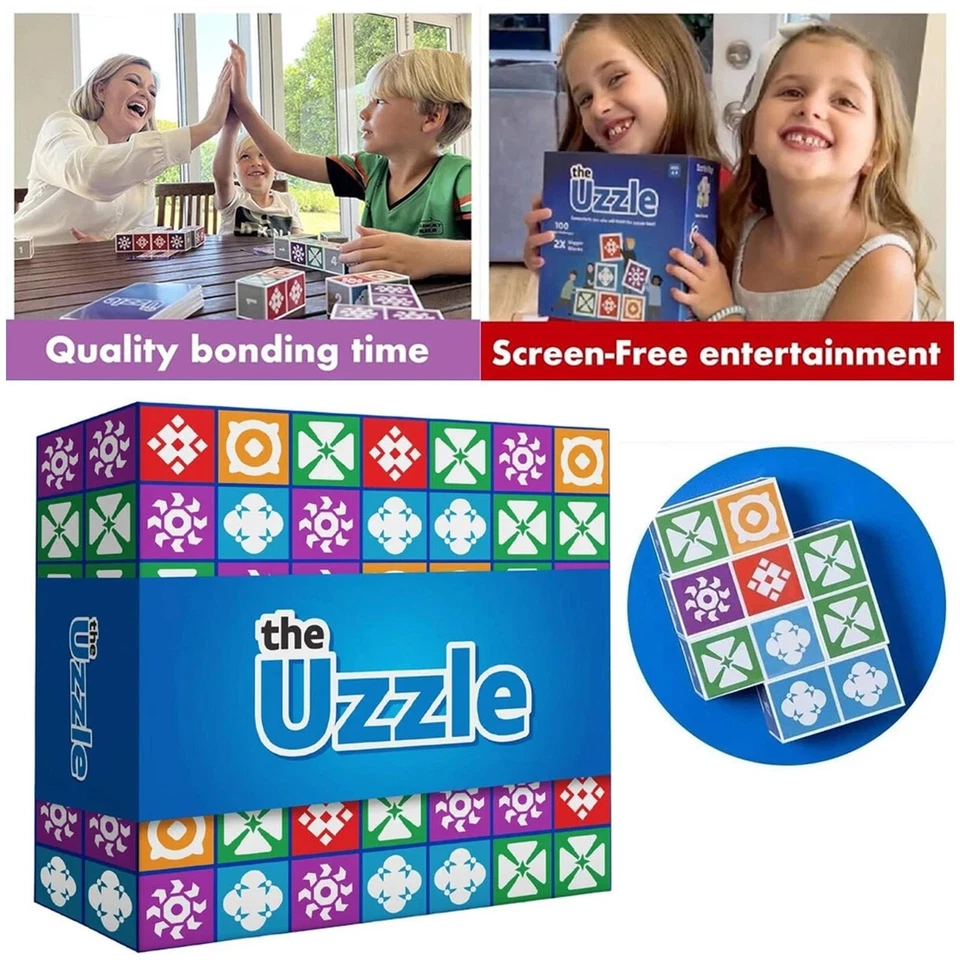 The Uzzle 3.0 Block Puzzle Family Board Game Children Adult Party Game XMS Gift - image 3 of 4
