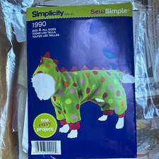 Simplicity Sew Simple 1990 Dog Costume Animal Sewing Pattern