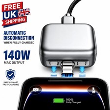 Type-C 140W Auto Disconnect Charger Adapter, Fast Charging Separator Auto Cut