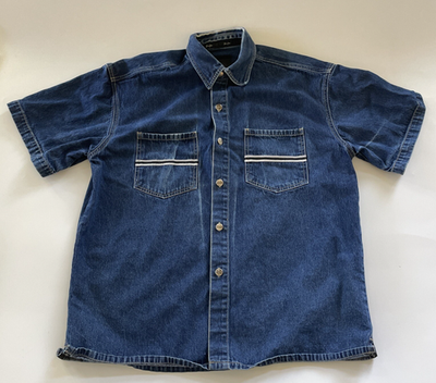 VINTAGE Sean John Jean Shirt Mens Medium Hip Hop Y2K Denim Skater