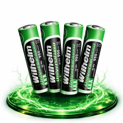 4 AAA Wilhelm Akku Phone Micro Accu Batterien Telefonakku NiMh 1,2V 800 mAh HR03
