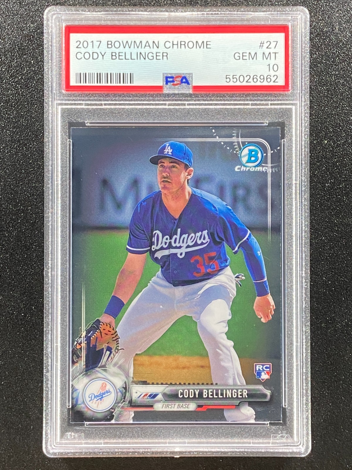2017 Bowman Chrome  Cody Bellinger  RC  PSA 10  L.A. Dodgers  New York Yankees
