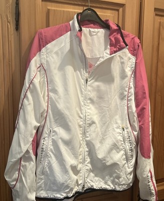Edle Blouson Jacke Größe M 40/42 TCM Tchibo Weiß Pink Neuwertig