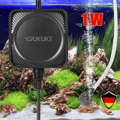 1W Ultra-leise Belüfter Aquarium Oxygen Luftpumpe Aquarium Sauerstoffpumpe NEU