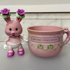 Vintage 1990s TEA BUNNIES Teacup Bunny Candy Violet Bou Figure  Cup