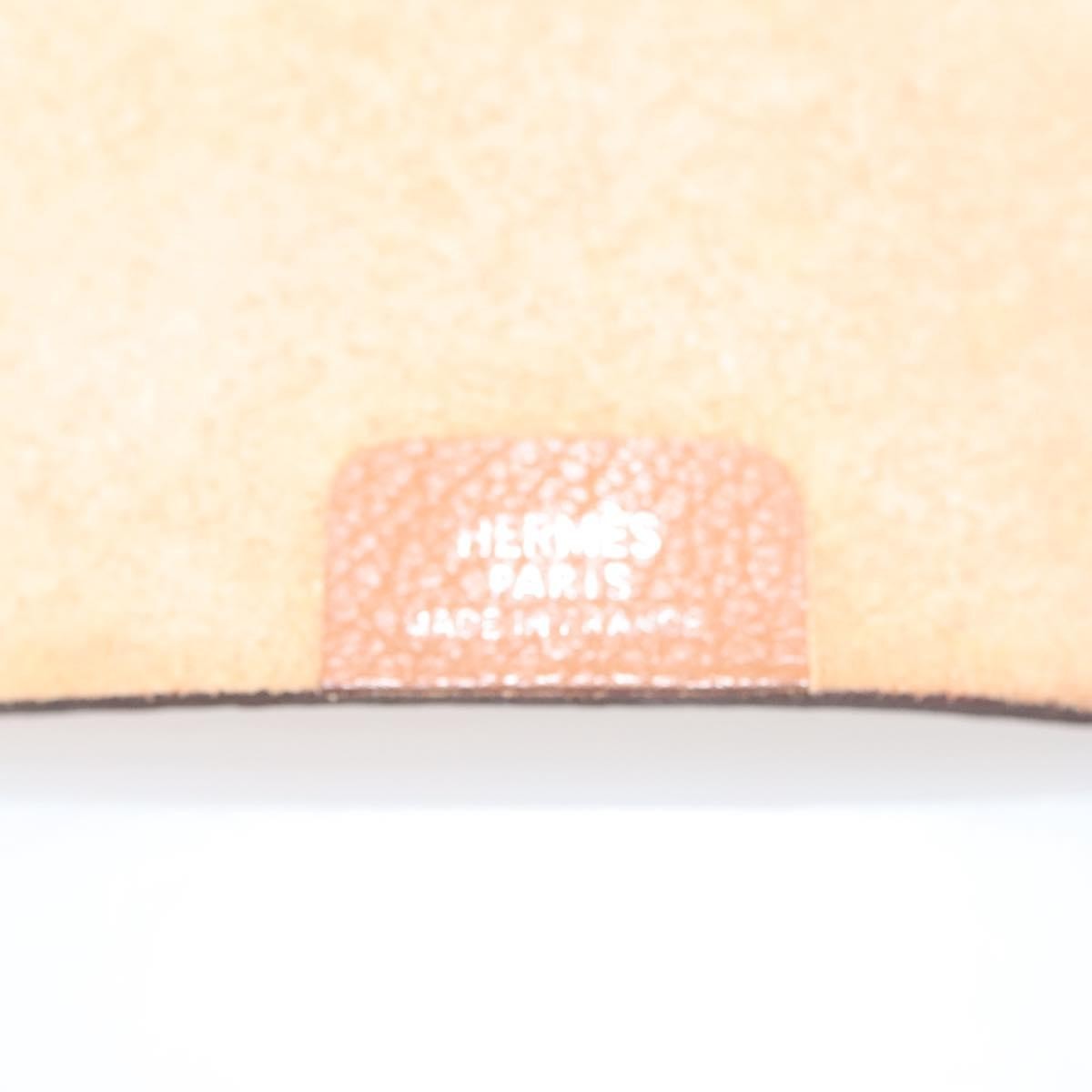 HERMES Yuris PM Day Planner Cover Leather Brown Silver Auth 133499