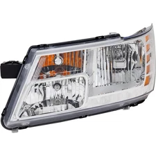 Headlight For 09-18 Dodge Journey Left Chrome Housing With Bulb CAPA