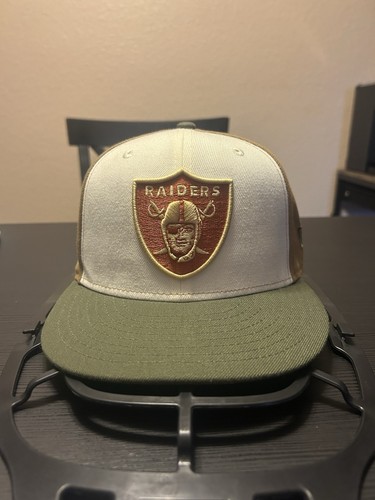 Las Vegas Raiders Super Bowl XVIIl 59Fifty New Era Bronceado Neutro Gorra Hombres 7 3/8 - Imagen 1 de 6