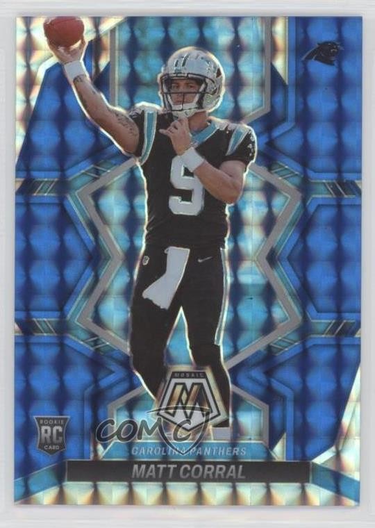 2022 Panini Mosaic Rookies Blue Mosaic Prizm 51/99 Matt Corral #304 17w0