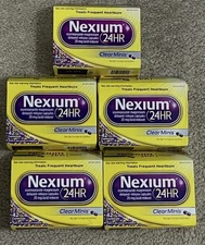 Nexium 24HR Clear minis 42 Capsules, 5 pack, Exp 2027