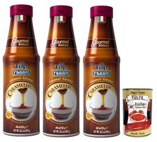 Fabbri Karamell Topping f&uuml;r Eis Desserts Kaffee 3x950g +Polpa 400g