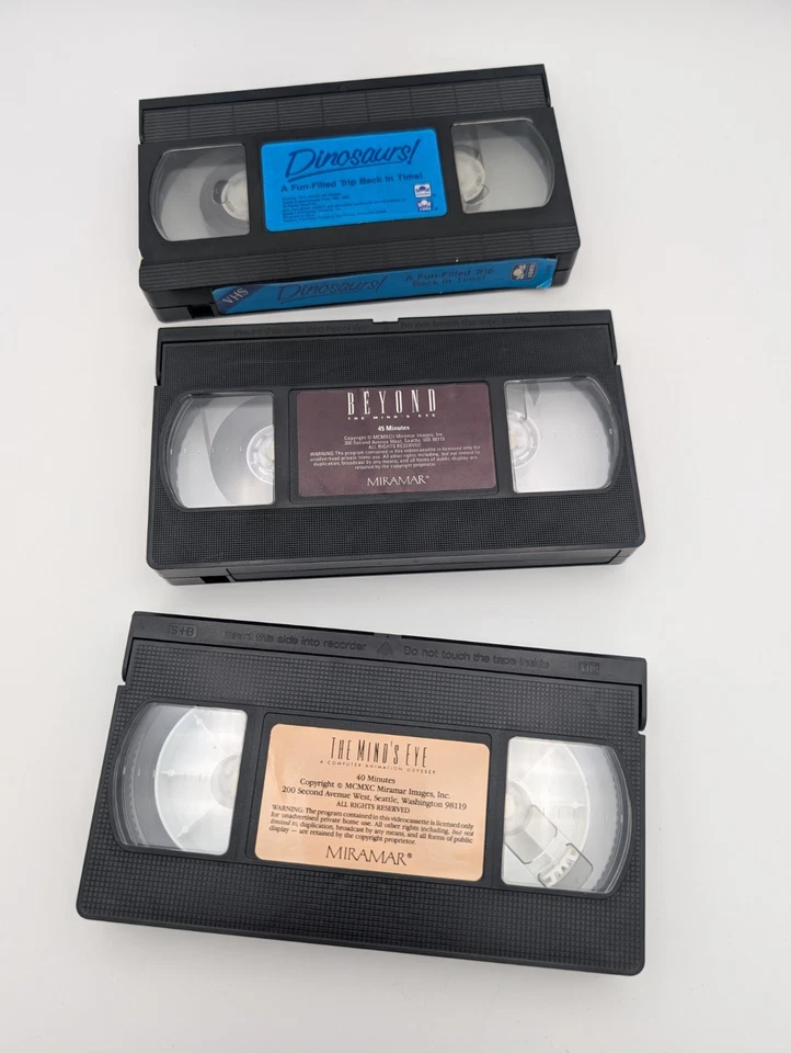 Cult Classic Animation VHS Lot Minds Eye Beyond Dinosaurs! Claymation Early CGI - Image 3 of 3