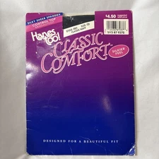Vintage Hanes Too! Classic Comfort Silky Sheer Pantyhose Tights Navy 083 Sz CD