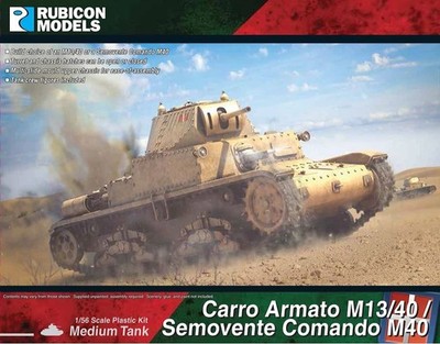 Rubicon Models Carro Armato M13/40 / Semovente Comando M40 1/56 28mm Italian WW2