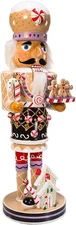 Kurt Adler 16-Inch Wooden Gingerbread Christmas Nutcracker (Color May Vary),Brow