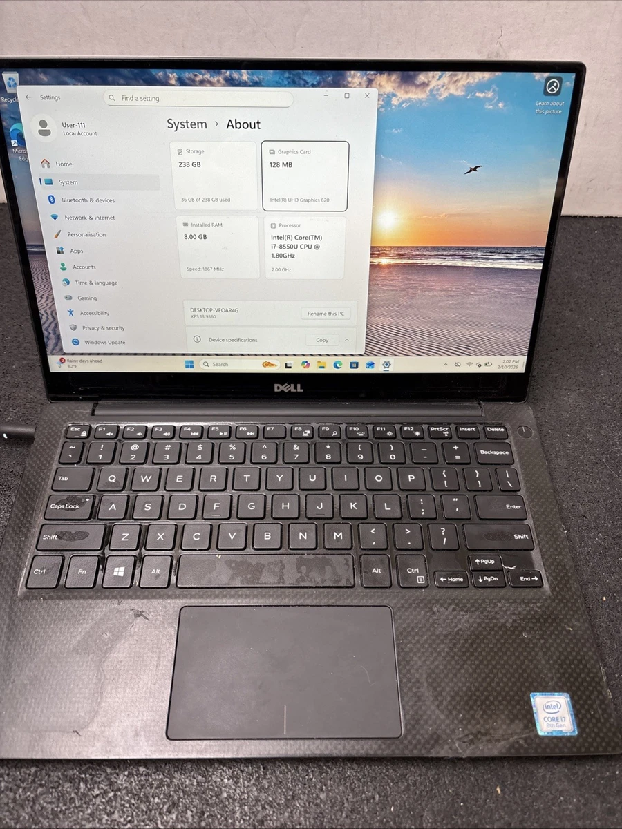 Preços baixos em Dell XPS 13 9360 Intel Core i7 8th Geração