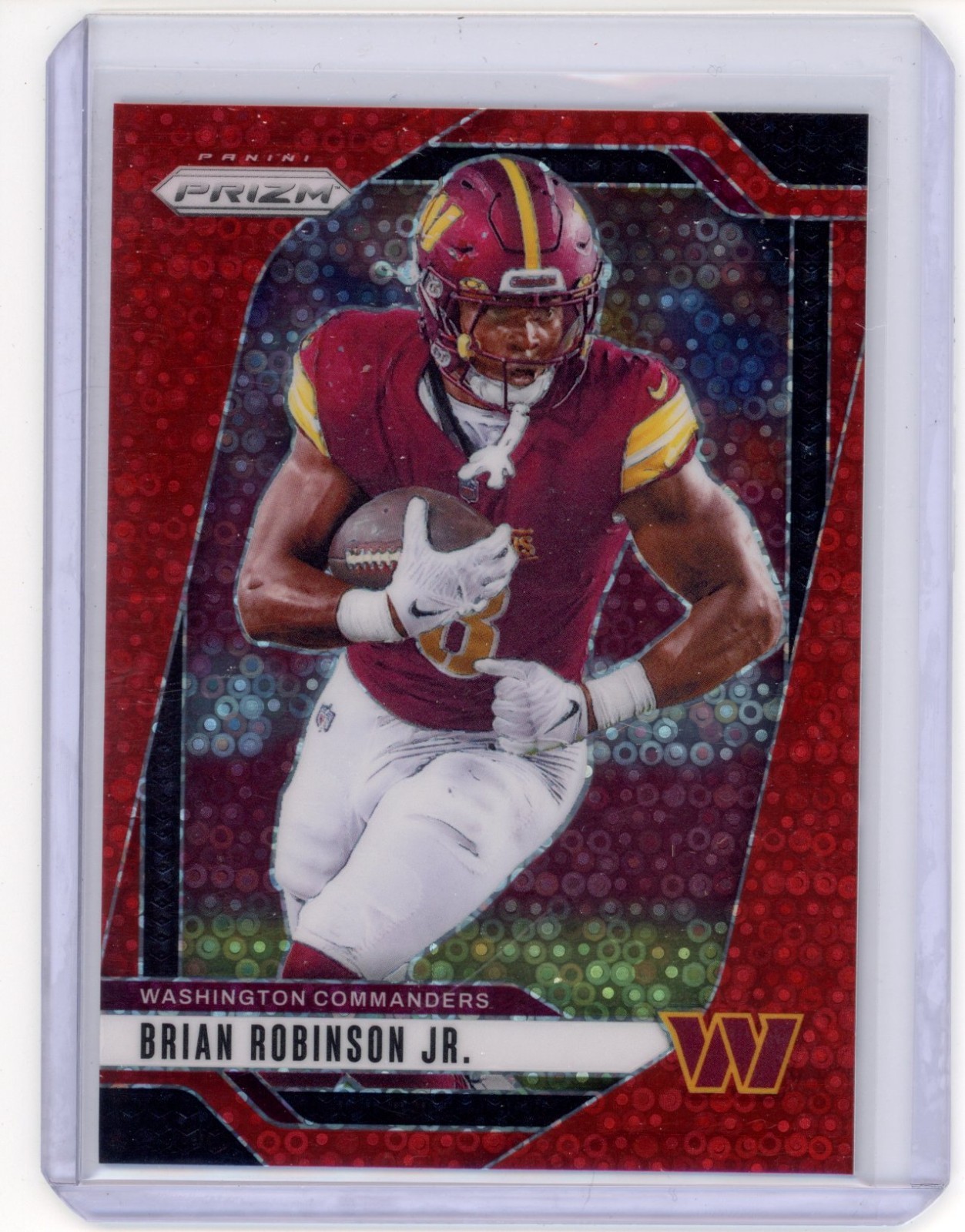 2024 Panini Prizm Red Disco Brian Robinson Jr. /75 Washington Commanders #288