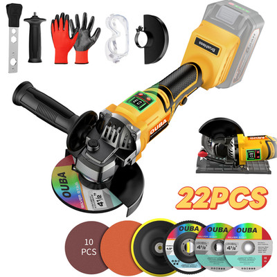 Cordless Angle Grinder For Dewalt 20V MAX 4-1/2'' 5'' Brushless 22PCS Complete Kit