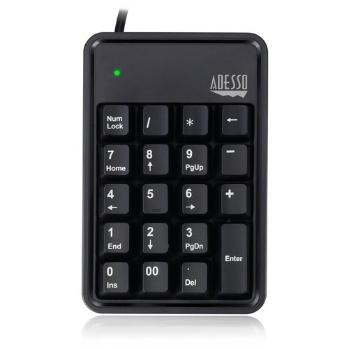 Adesso 19-Key Mechanical Keypad with 3-Port USB Hub (AKB600HB) - Picture 2 of 7