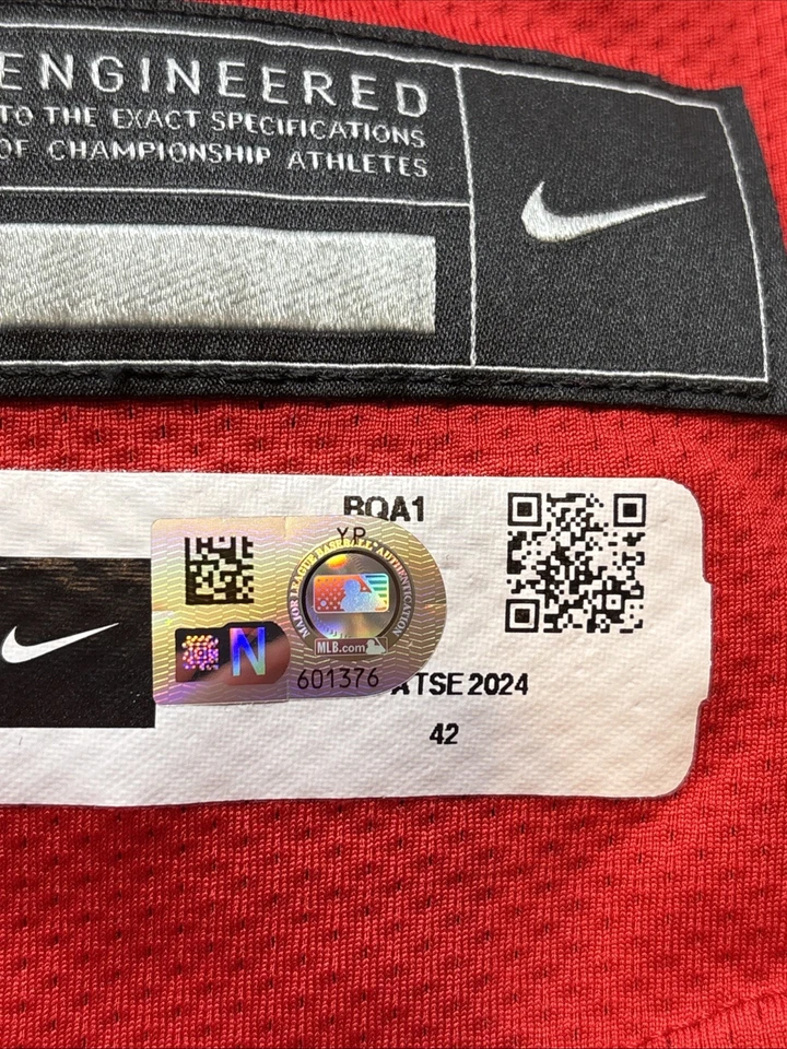 Camiseta de beisebol autêntica da liga principal de beisebol Peter Fatse Boston Red Sox Team/Game emitida 25 - Imagem 3 de 4