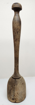 ANTIQUE PRIMITIVE WOOD POTATO MASHER UTENSIL FARMHOUSE KITCHEN DECOR 10.5'' tall
