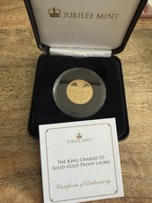 2023 King Charles III Gold Proof Laurel Tristan da Cunha 22ct