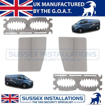 For Ford Custom (2013-2023) Twin Side Load Door Repair Shield Set Brushed