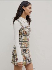 Cider Cat Lover Tapestry Mini Dress Jumper Style L