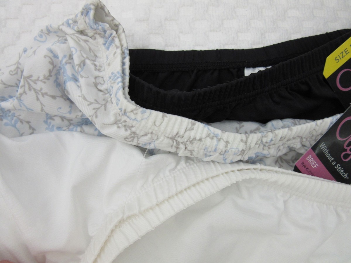 NEW set of 3 OLGA Without a stitch BRIEFS panties 23173J BLACK