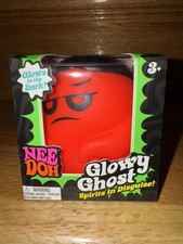 Nee Doh Glowy Ghost Glow-in-the-Dark Squeeze Toy, Orange 