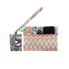 Phone Wristlet Wallet With Removable Strap PLUS Ear Bud Zipper Case, Coin Purse