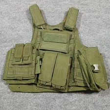 Tactical Vest Plate Carrier OD Green Large Adjustability Good Quality Military