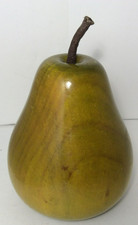 Hand Turned Wooden Pear Sculpture Handmade Decor