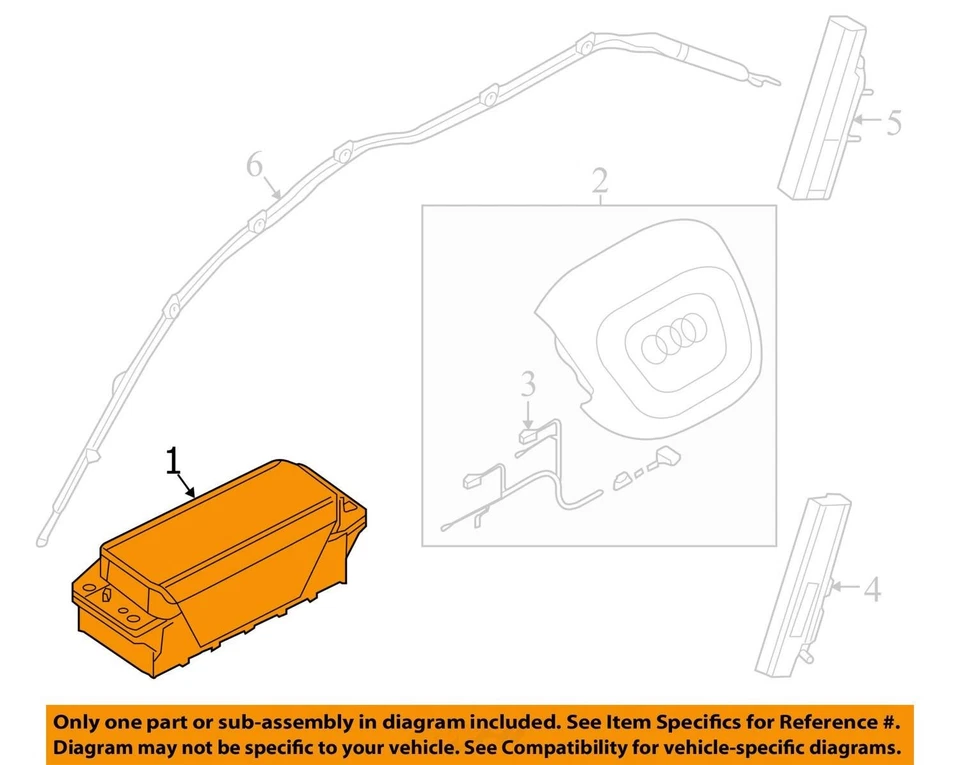 Airbag para tablero de pasajeros Audi SQ5 RH 2019-2024 FABRICANTE DE EQUIPOS ORIGINALES Foto 4 de 4